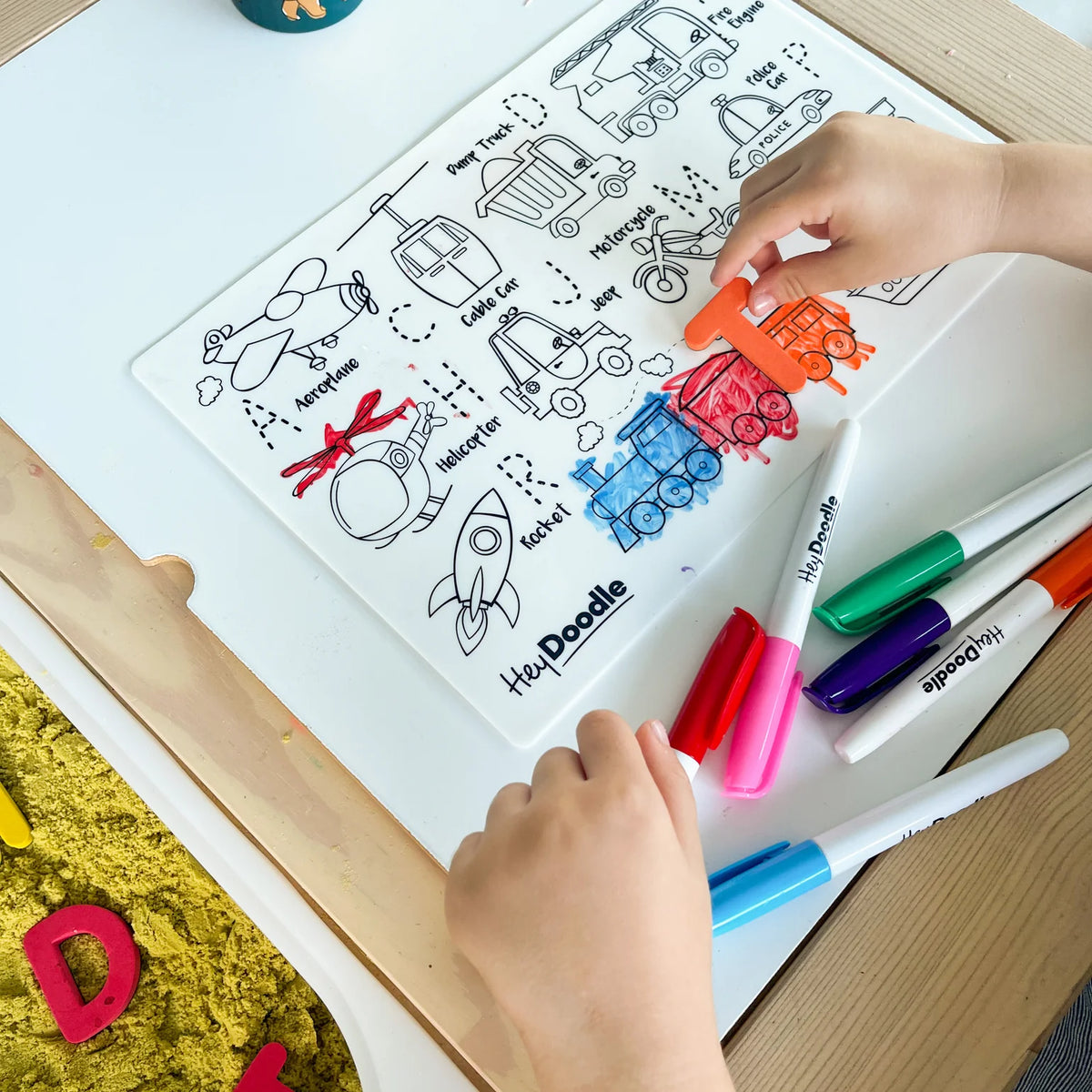 Toot Toot Honk Mini Colouring & Doodle Mat