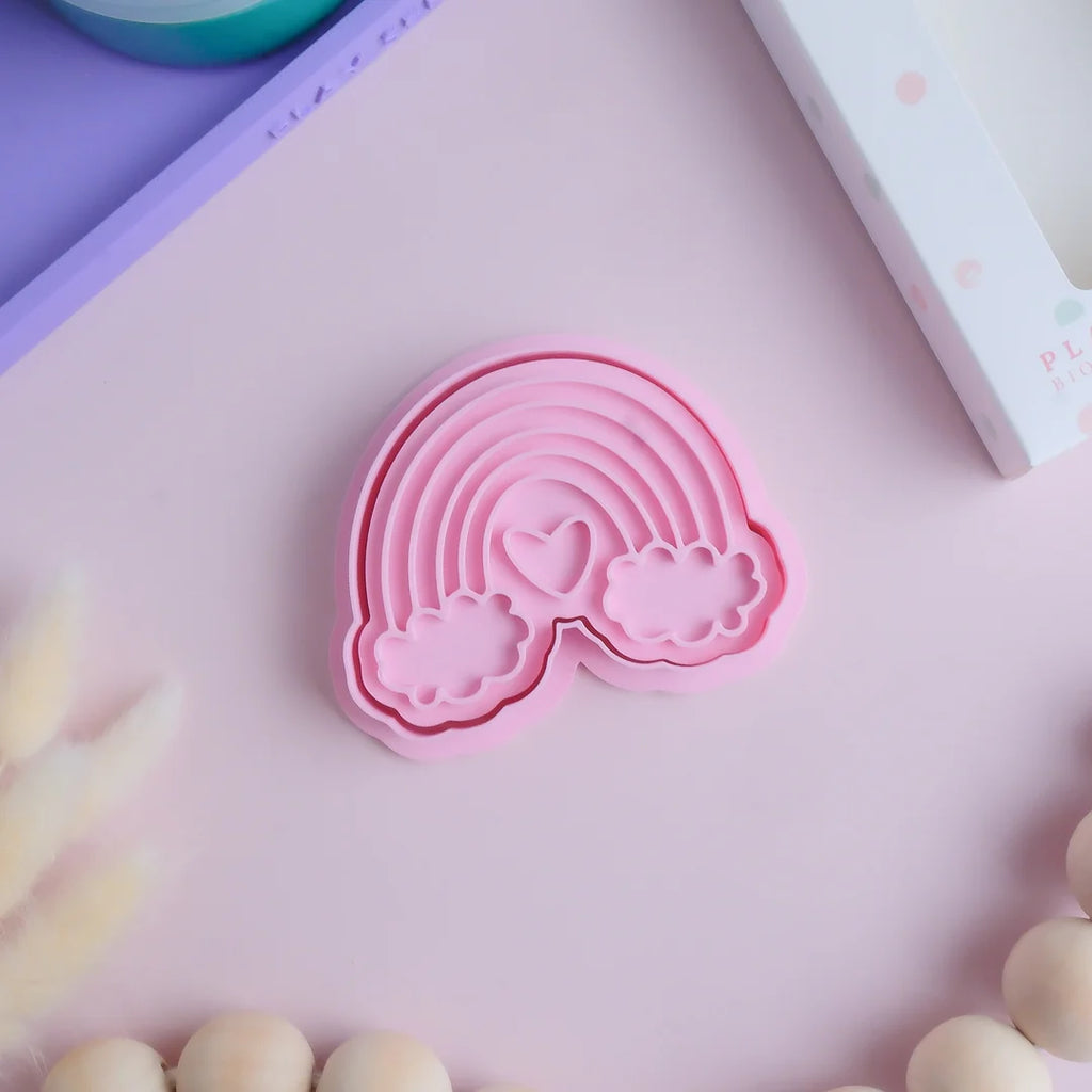 Eco Playdough Stamp | Rainbows | Rainbow with heart
