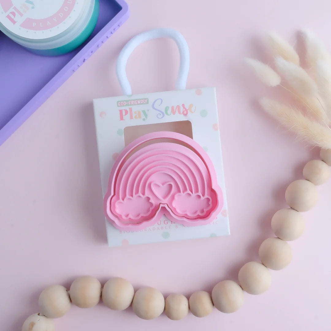 Eco Playdough Stamp | Rainbows | Rainbow with heart