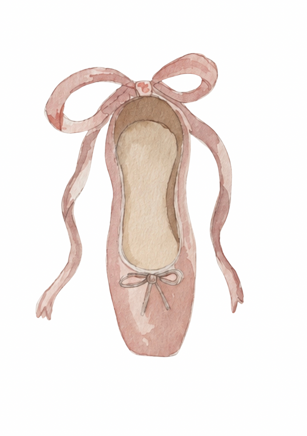 Water Colour Artwork Print - Ballet Shoes