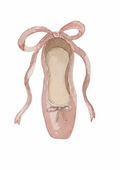Water Colour Artwork Print - Ballet Shoes