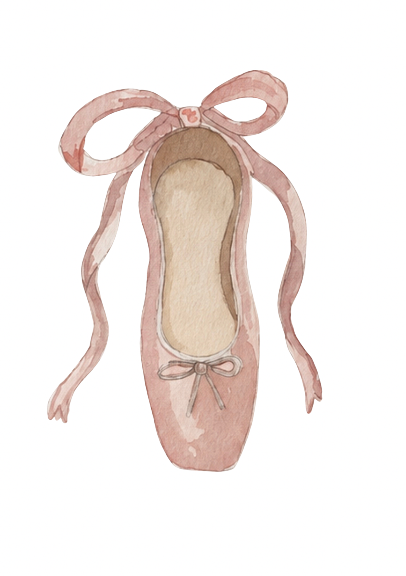 Water Colour Artwork Print - Ballet Shoes