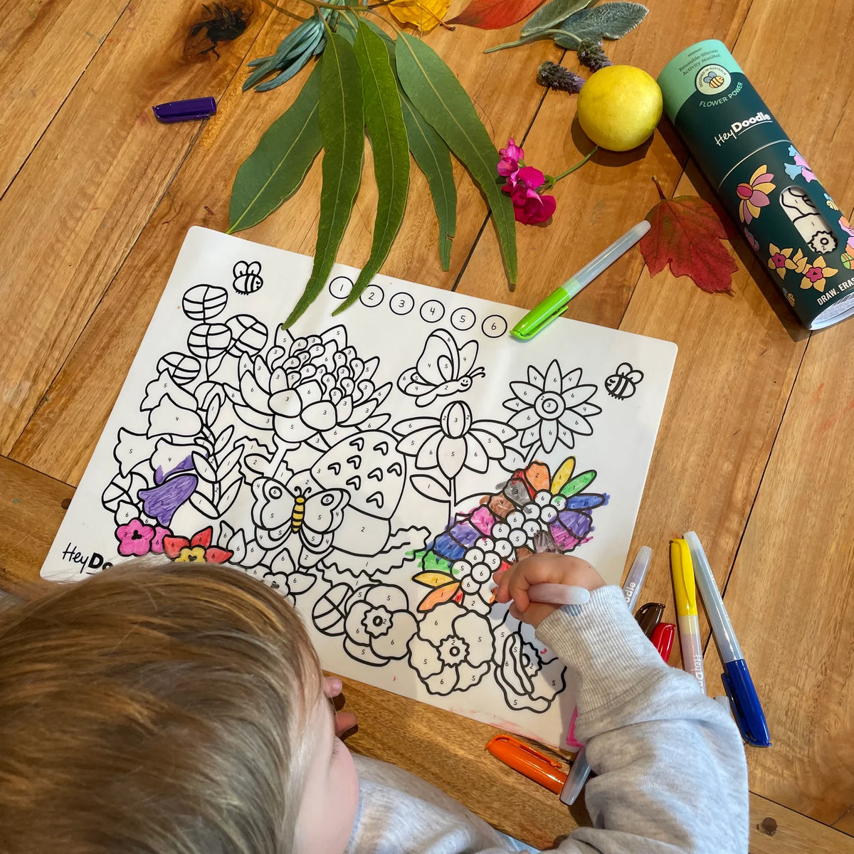 Flower Power Mini Colouring & Doodle Mat