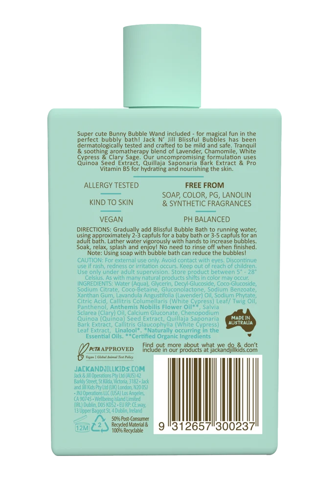 Bubble Bath with Bubble Wand - Natural 300mL