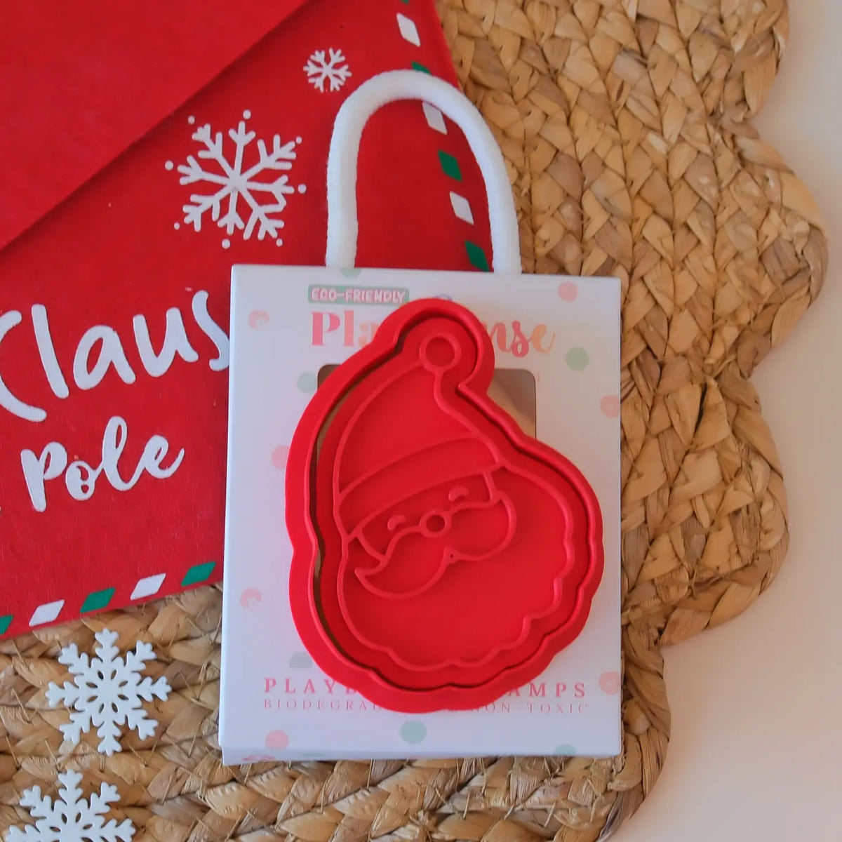 Eco Christmas Playdough Stamp | Father Christmas